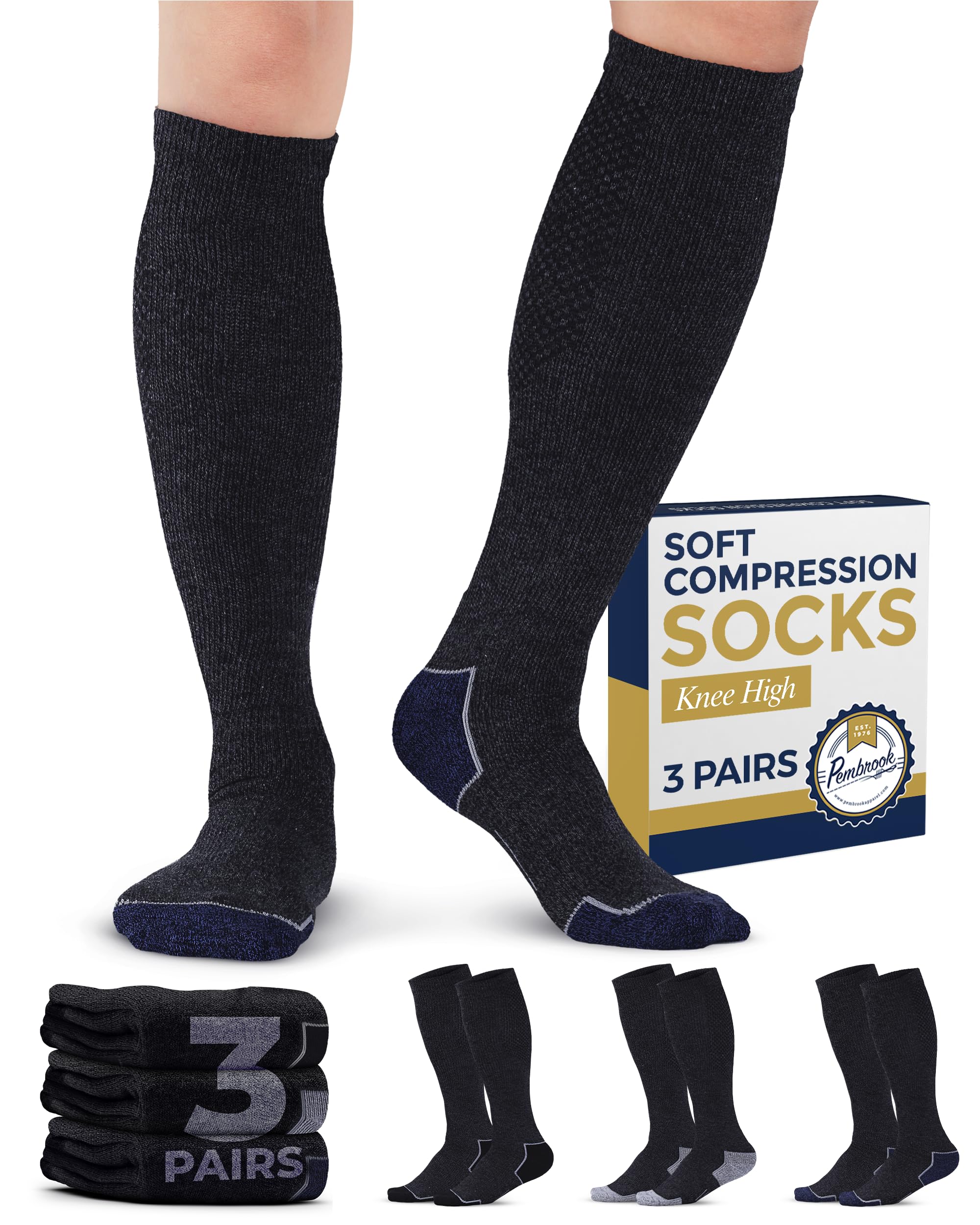 Premium Men’s Compression Socks 3-Pack.